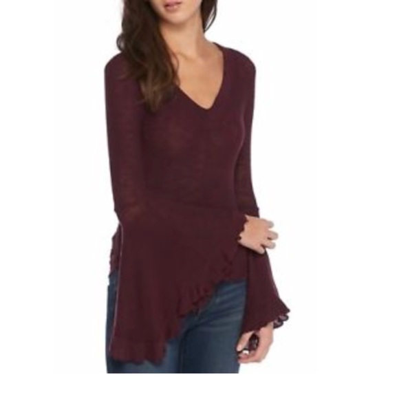 [Free People] Soo Dramatic Bell Sleeve Top - Picture 1 of 6
